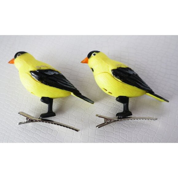 6 Decorative Clip-On Birds With Non-Functional Motion Detectors  Vivid Colors  B - Picture 6 of 7